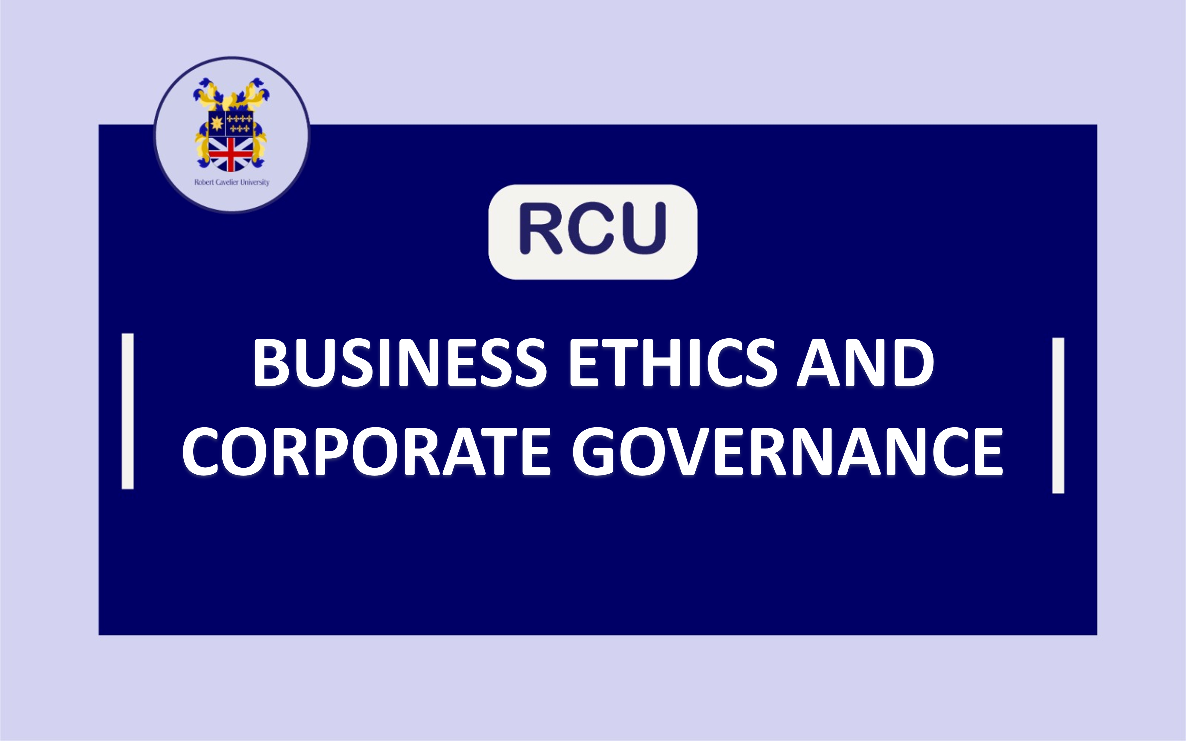 MBA Aug 2026 - Business Ethics and Corporate Governance [MBA 680]